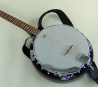 OZARK 5-STRING BANJO, cherry sunburst finish 97cms long Condition:very goo overall, offered with