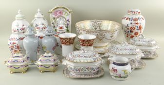 ASSORTED MODERN SPODE BONE CHINA, including a set of three oval sauce tureen, covers and stands,