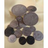 ASSORTED MAINLY USA COINS comprising 2 x one dollar coins, 5 x quarter dollars, five cents and one