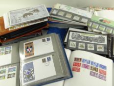 STAMPS: Collection of First Day covers and three small stockbooks containing Wilding Definitives,