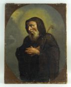 19TH CENTURY CONTINENTAL SCHOOL oil on canvas - St Francis of Paola, 46 x 36cms