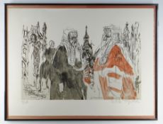 FELIX TOPOLSKI limited edition (13/250) colour lithograph - Westminster Hall The Opening of the