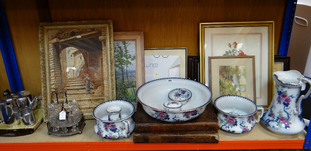 ASSORTED COLLECTIBLES, including Royal Doulton character jugs, Losol Ware toilette set, plated cut