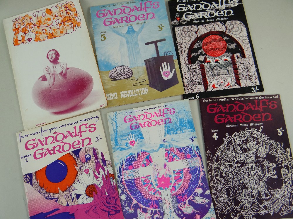 RARE & COMPLETE SET OF 'GANDALF'S GARDEN' MAGAZINE, UK, 1968-69, issues 1-6 (6) Auctioneer's Note: