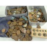 LARGE COLLECTION OF PREDOMINANTLY GB COINAGE to include quantity of mainly early - mid Century one