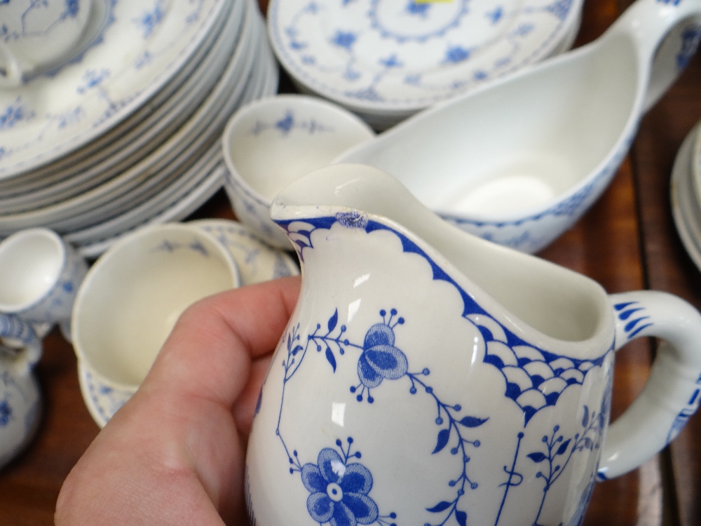 MATCHED PART SERVICE OF 'DENMARK' PATTERN BLUE & WHITE DINNERWARES, mainly by Furnivals Ltd., - Image 11 of 20