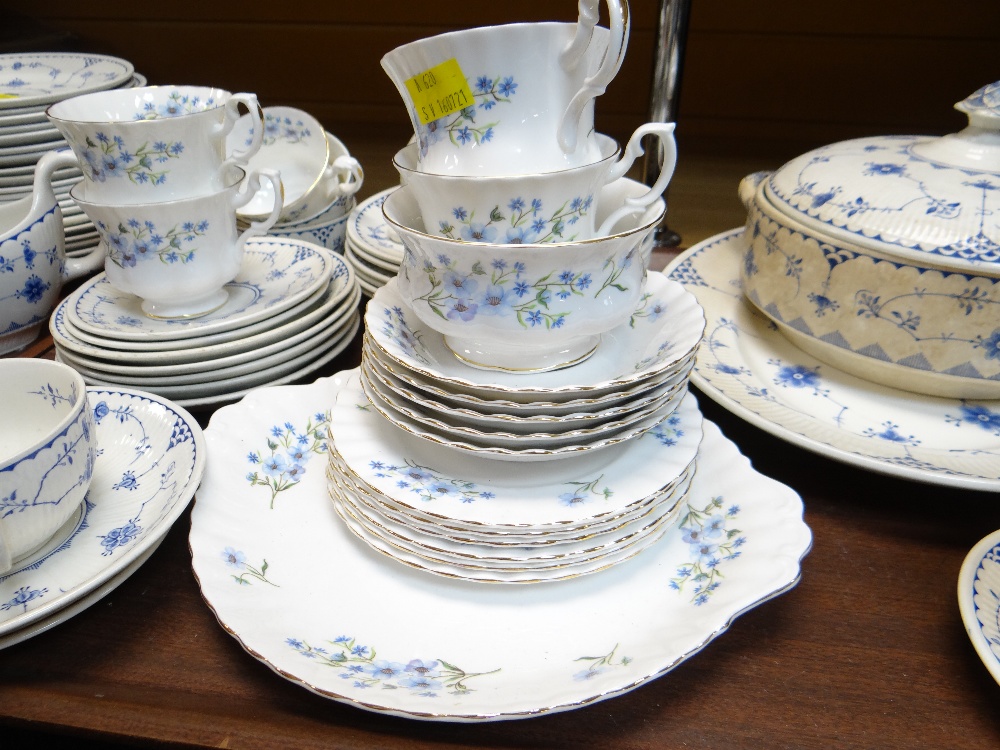 MATCHED PART SERVICE OF 'DENMARK' PATTERN BLUE & WHITE DINNERWARES, mainly by Furnivals Ltd., - Image 6 of 20