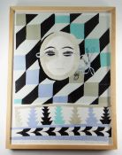 PATRICK PROCKTOR (1936-2003) limited edition (12/50) colour lithograph - Mask, signed and numbered