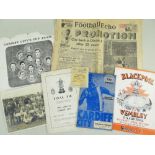 CARDIFF CITY F.C. 1927 FINAL TIE PROGRAM & MATCH TICKET, together with 1927 Cup team printed sheet..