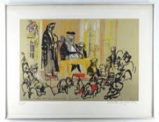 FELIX TOPOLSKI limited edition (31/250) colour lithograph - Delivery of The Pyx Verdicts Goldsmith's