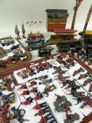 MIXED COLLECTION OF VINTAGE TOYS including Hornby, Scalextric, Britain's, Elastolin, Brimtoy ETC,