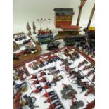 MIXED COLLECTION OF VINTAGE TOYS including Hornby, Scalextric, Britain's, Elastolin, Brimtoy ETC,