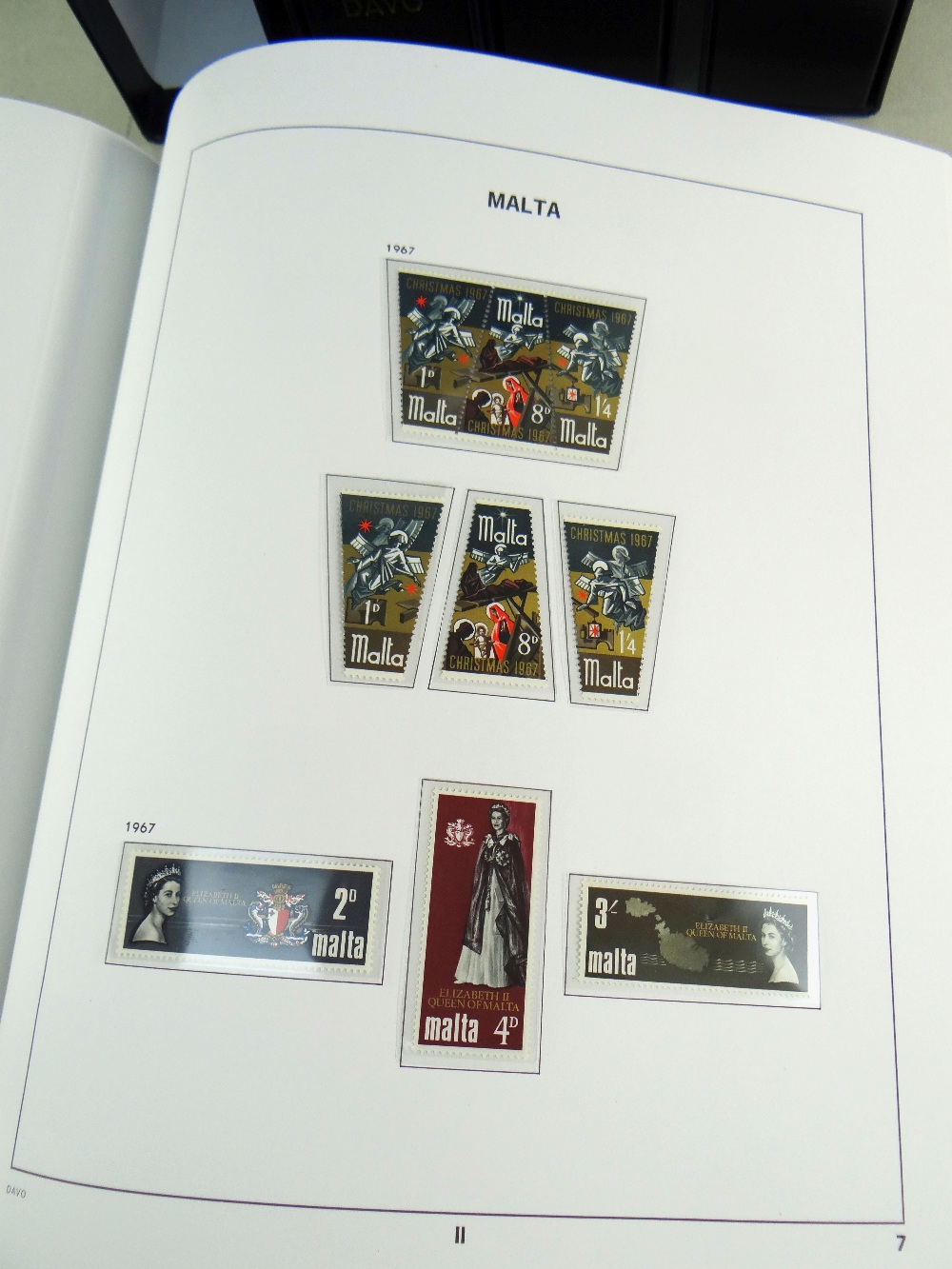 STAMPS: Malta 1863-2014 in four Davo albums, unmounted used and mint, vols I-III well-filled, vol IV - Image 3 of 7