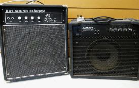 TWO GUITAR AMPLIFIERS, comprising Laney Linebacker 30 Bass amp and Kay Sound Fashion amp (2)