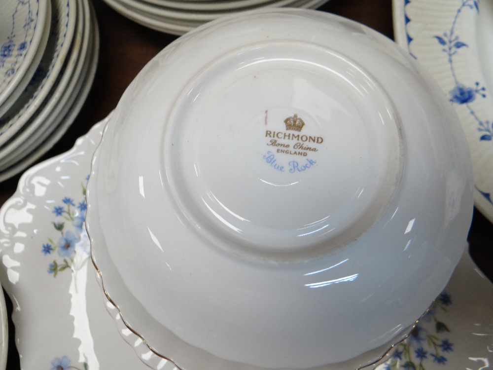 MATCHED PART SERVICE OF 'DENMARK' PATTERN BLUE & WHITE DINNERWARES, mainly by Furnivals Ltd., - Image 20 of 20