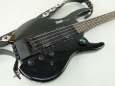 HOHNER 'THE JACK' HEADLESS BASE GUITAR, with Steinberger System pickups, black finish, 98cms long