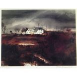 JOHN KNAPP-FISHER limited edition (457/500) print - entitled 'Farmhouse in Landscape', signed, 27