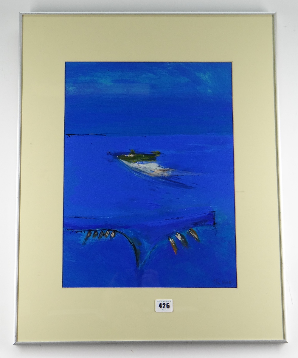 TOM NASH acrylic - port and sea, signed, 42 x 32cms Provenance: directly from the family of the - Image 2 of 2