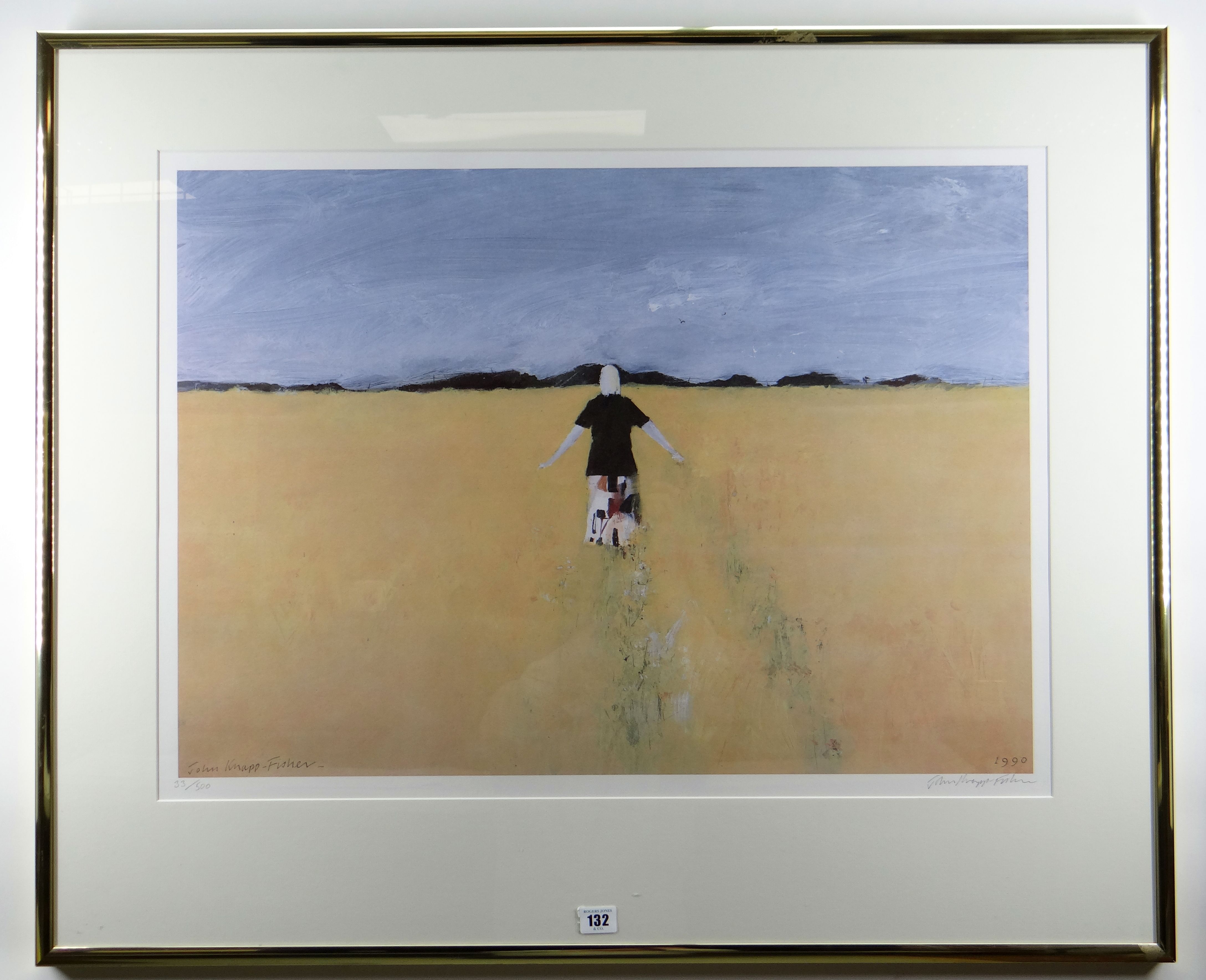 JOHN KNAPP-FISHER limited edition (33/500) colour print - titled 'Girl in a Rape Field', signed, - Image 2 of 2