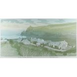 BERNARD GREEN artist's proof linocut - entitled in pencil 'Abereiddy, Late Summer', signed and dated