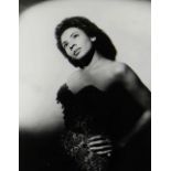ANGUS McBEAN large black and white Silver Gelatin studio photograph - of Shirley Bassey, by the