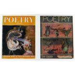 GRAHAM SUTHERLAND / HENRY MOORE two lithograph covers for issues of Poetry London magazine - 1943