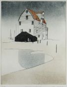 IOLA SPAFFORD limited edition (37/100) colour etching - title in pencil to margin 'Tide-Mill',