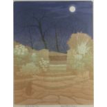 BERNARD GREEN limited edition (47/50) linocut - entitled in pencil 'Garden at Night', signed and