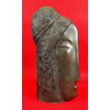 JOHN CLEAL bronze - profile of a Roman Goddess, entitled 'Juno', 28cms high Provenance: