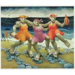 MURIEL DELAHAYE limited edition (62/275) colour print - 'Bank Holiday Monday', signed in pencil,