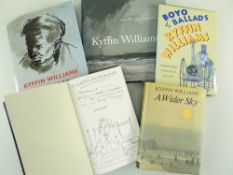 SIR KYFFIN WILLIAMS RA five hardback publications - 'Across the Straits' 1973, with signed