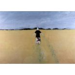 JOHN KNAPP-FISHER limited edition (33/500) colour print - titled 'Girl in a Rape Field', signed,