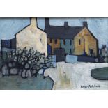 ARTHUR PRITCHARD oil on board - Ynys Mon village street, signed, 19 x 26cms Provenance: private