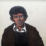 SIR KYFFIN WILLIAMS RA oil on canvas - head and shoulders portrait, entitled verso 'Willie',