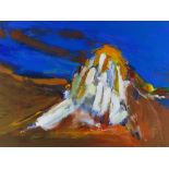 TOM NASH acrylic - Provence landscape at Mont Ventoux, signed, 33 x 43cms Provenance: directly