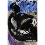 JOSEF HERMAN OBE RA mixed media - seated figure, 21 x 14cms Provenance: with Burstow & Hewett