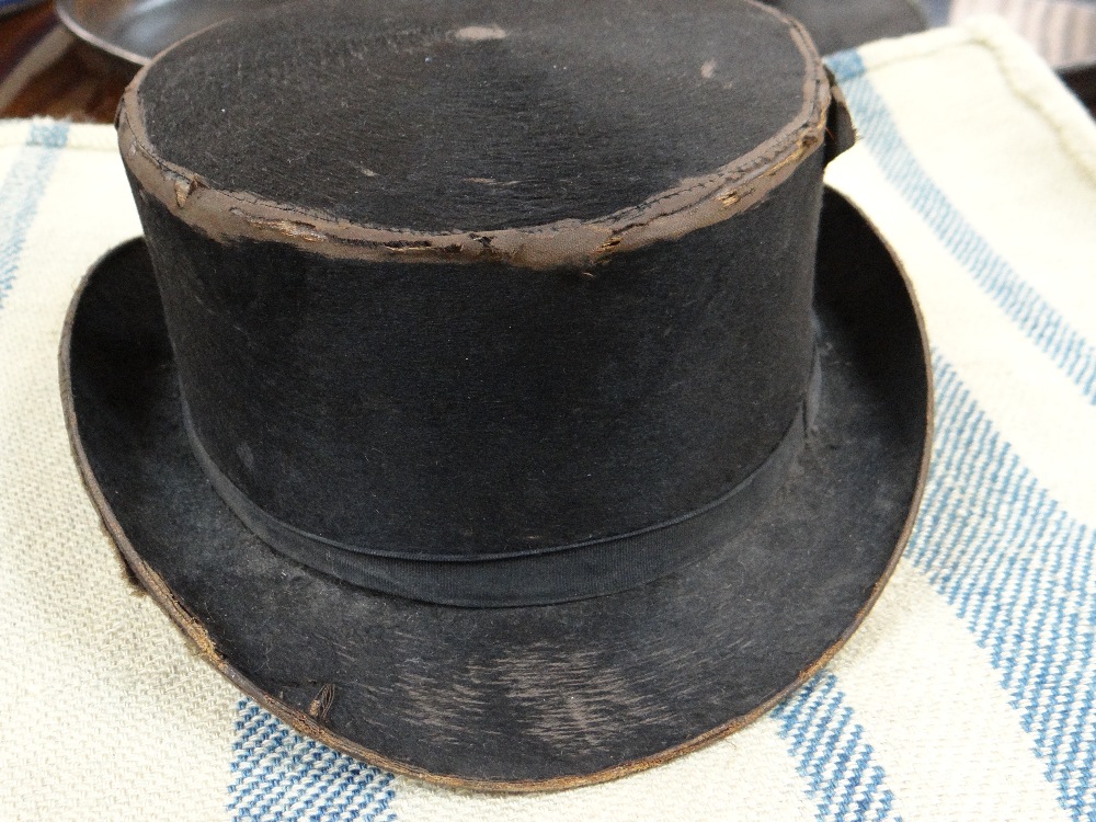 WELSH HIS & HER HATS the ladies in familiar traditional tall form with black fur, - Image 12 of 15