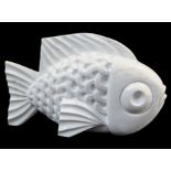 DARREN YEADON carrara marble sculpture - fish, 38cms high Provenance: consigned by artist via our