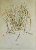 IOLA SPAFFORD limited edition (21/75) colour etching - pencil title to margin 'Barley and