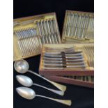 CANTEEN OF AUSTRO-HUNGARIAN .800 STANDARD SILVER CUTLERY, late 19th Century, maker WB and CsP,