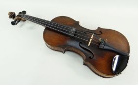 KLINGENTHAL SCHOOL VIOLIN, circa late 18th/early 19th Century, LOB 359mms, two-piece back of faint