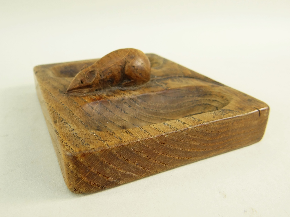 ROBERT 'MOUSEMAN' THOMPSON OAK PINTRAYS, of rectangular shape, middle with 'signature' mouse - Image 2 of 4