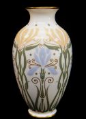 RARE DOULTON BURSLEM 'LACTOLIAN' WARE VASE, by Robert Allen in the Art Nouveau taste, signed 'R.