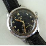 RARE GRANA WWII BRITISH MILITARY ISSUE WRISTWATCH, stainless steel case with manual wind movement,