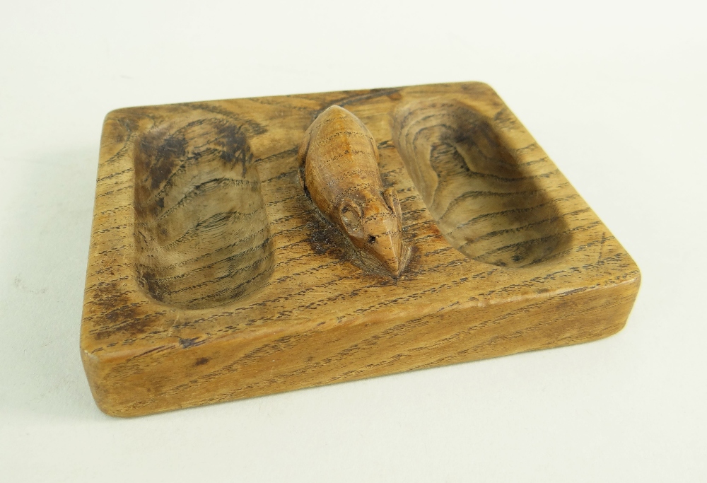 ROBERT 'MOUSEMAN' THOMPSON OAK PINTRAYS, of rectangular shape, middle with 'signature' mouse - Image 3 of 4