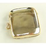 GEORGE V 9CT GOLD VESTA CASE, of slightly curved shape, Birmingham 1919, Deakin & Francis, 30.1gms