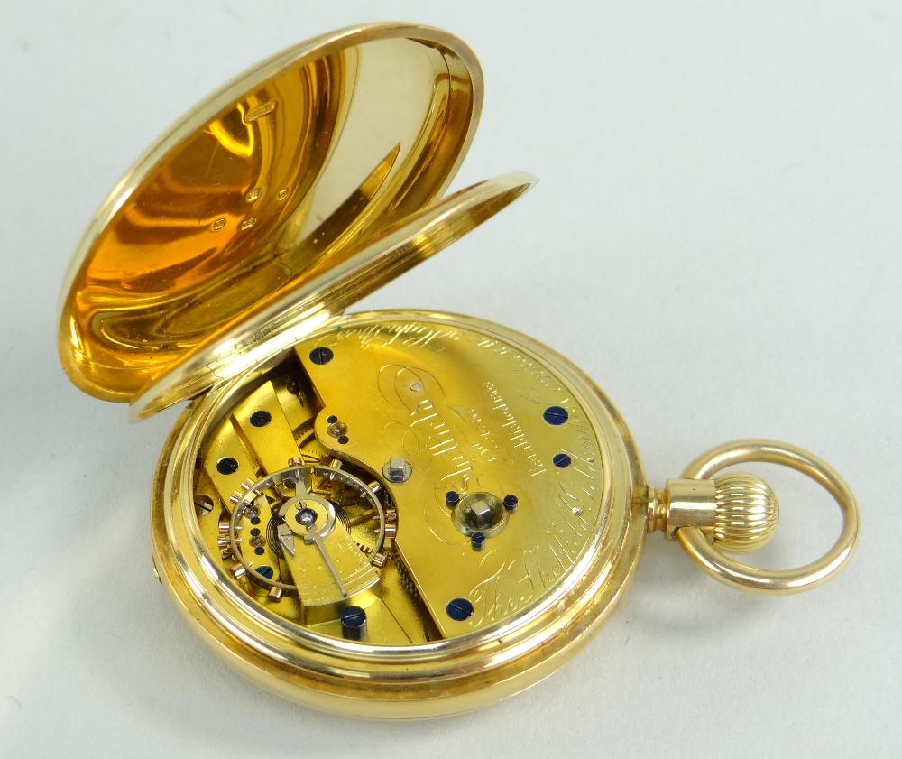 FINE VICTORIAN SHEFFIELD GOLDSMITHS CO. 18CT GOLD FULL HUNTER POCKET WATCH, by Victor Kullberg - Image 2 of 5