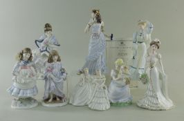 ASSORTED COALPORT FIGURINES, including:- CW503 Aida - limited edition (797/12500) with COA Childhood