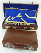 MASONIC MEMORABILIA: LEATHER CASED TOYE, KENNING & SPENCER APRON, for the South Wales (Western