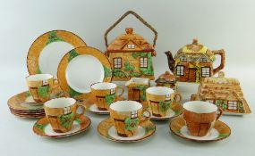 COLLECTION OF PRICE BROTHERS / WESTMINSTER COTTAGE WARE CHINA, including butter dish, biscuit